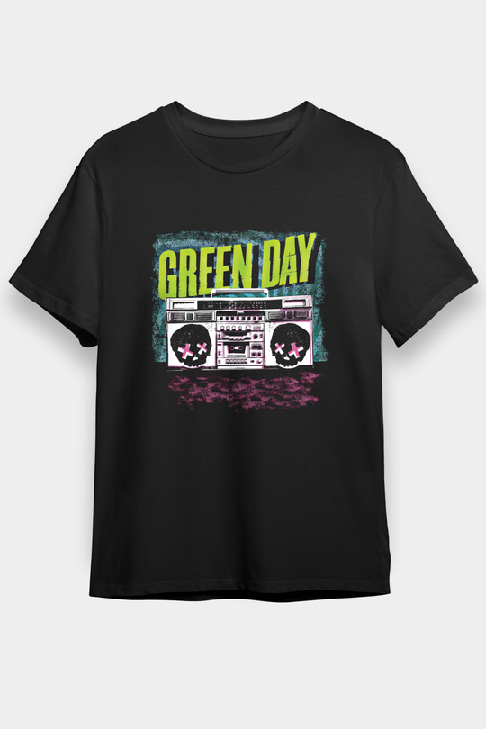Green Day Baskılı Unisex Siyah Tişört