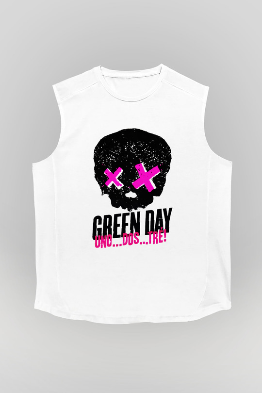 Green Day Beyaz Unisex Kolsuz Tişört