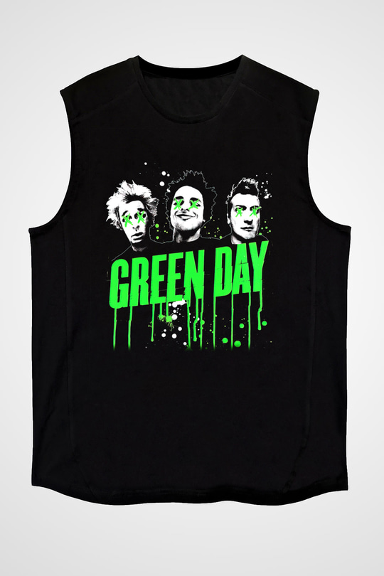 Green Day Siyah Unisex Kolsuz Tişört