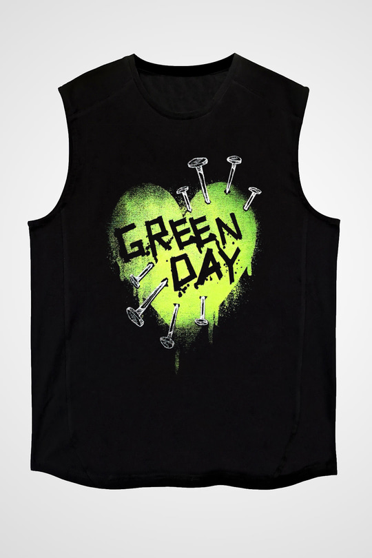 Green Day Siyah Unisex Kolsuz Tişört