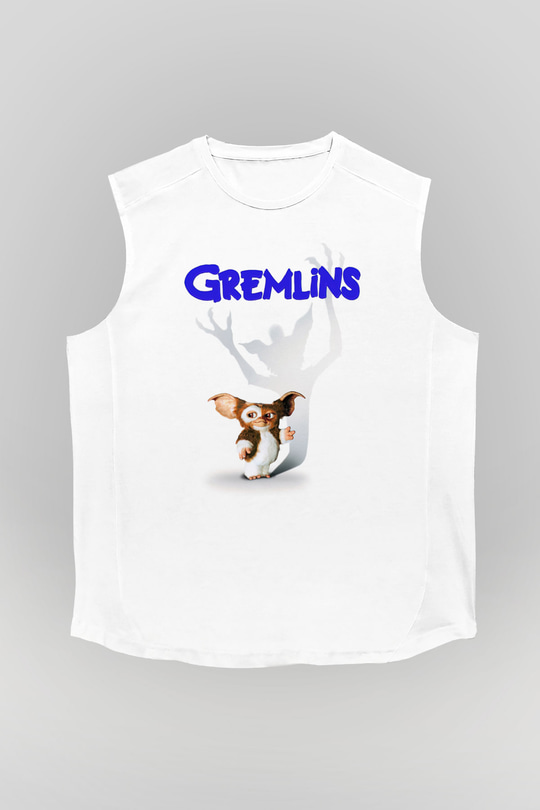 Gremlins Beyaz Unisex Kolsuz Tişört
