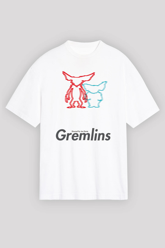 Gremlins Beyaz Unisex Oversize Tişört T-Shirt