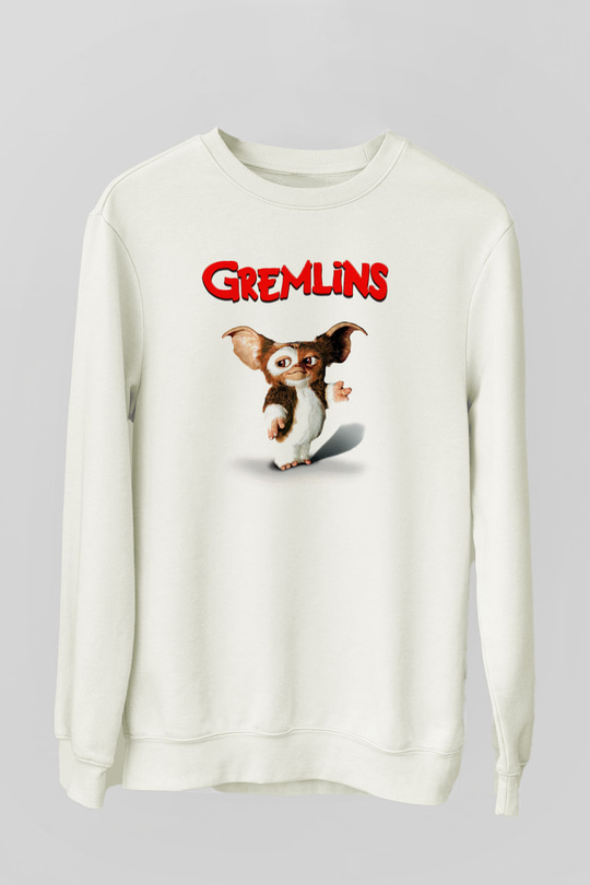 Gremlins Beyaz Unisex Sweatshirt