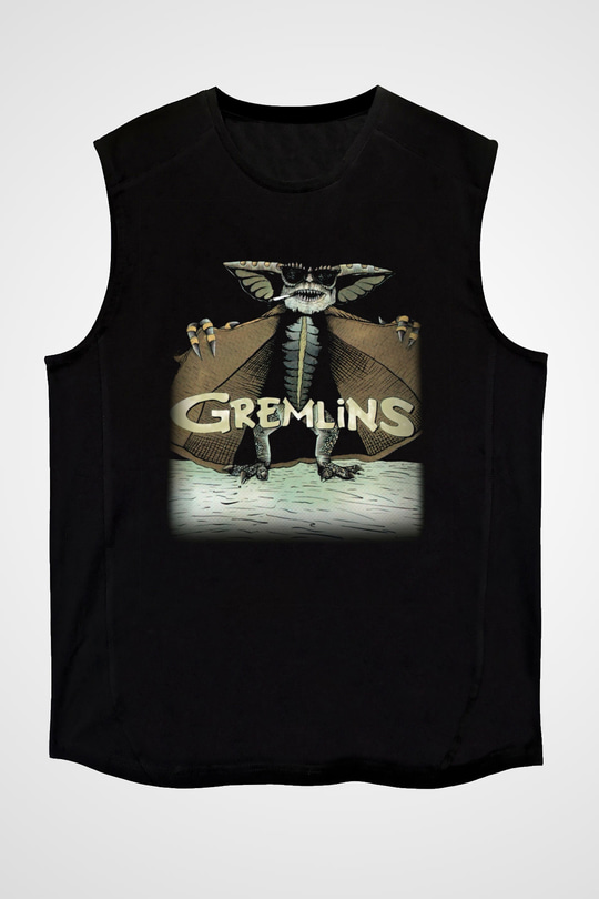 Gremlins Siyah Unisex Kolsuz Tişört
