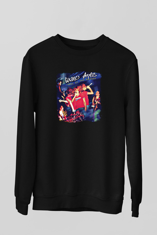 Guano Apes Baskılı Unisex Siyah Sweatshirt
