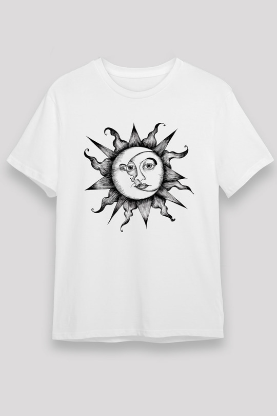 Güneş Beyaz Unisex Tişört T-Shirt - TişörtFabrikası