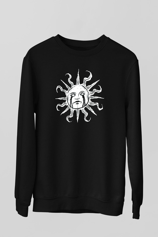 Güneş Siyah Unisex Sweatshirt
