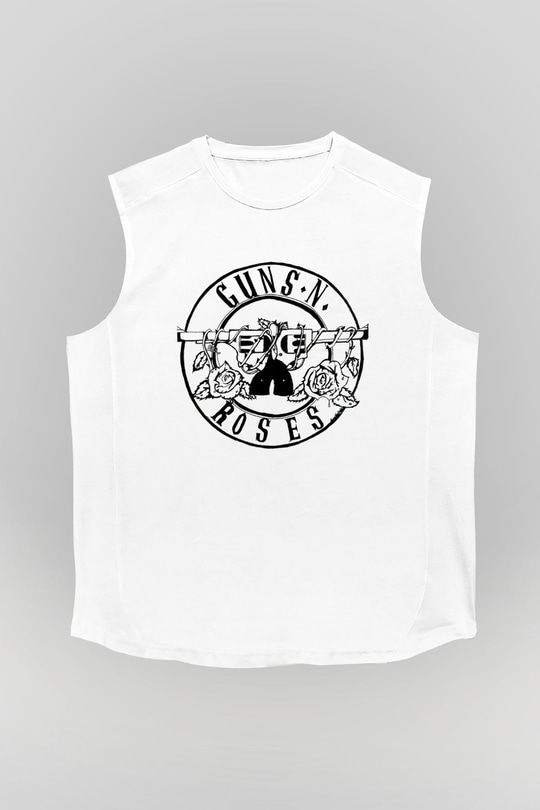 Guns N’ Roses Beyaz Unisex Kolsuz Tişört