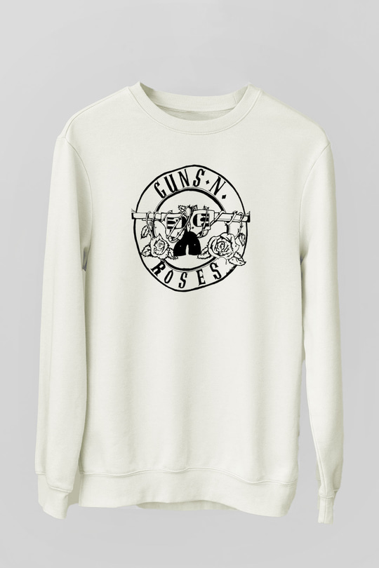 Guns N’ Roses Beyaz Unisex Sweatshirt