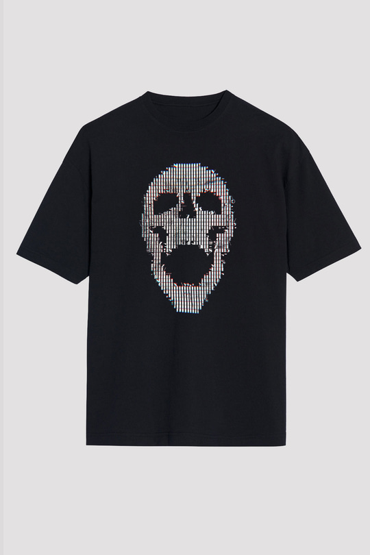 Hacker Baskılı Unisex Siyah Oversize Tişört - Tshirt