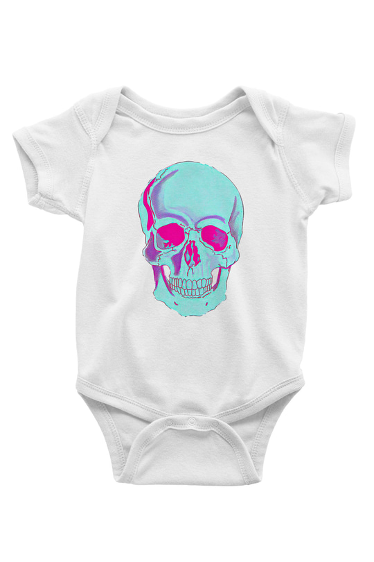 Halloween Baskılı Beyaz Unisex Bebek Body - Zıbın