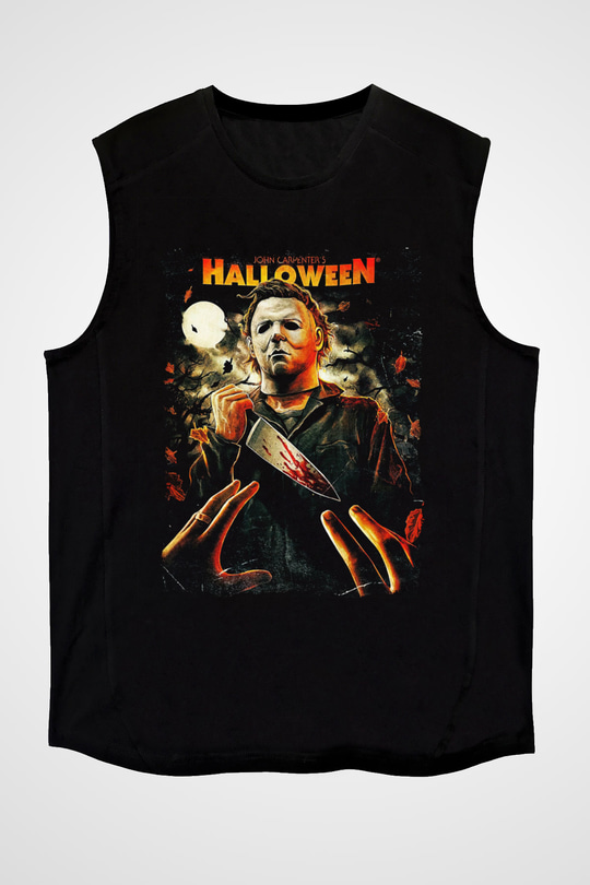 Halloween Siyah Unisex Kolsuz Tişört