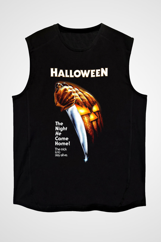 Halloween Siyah Unisex Kolsuz Tişört