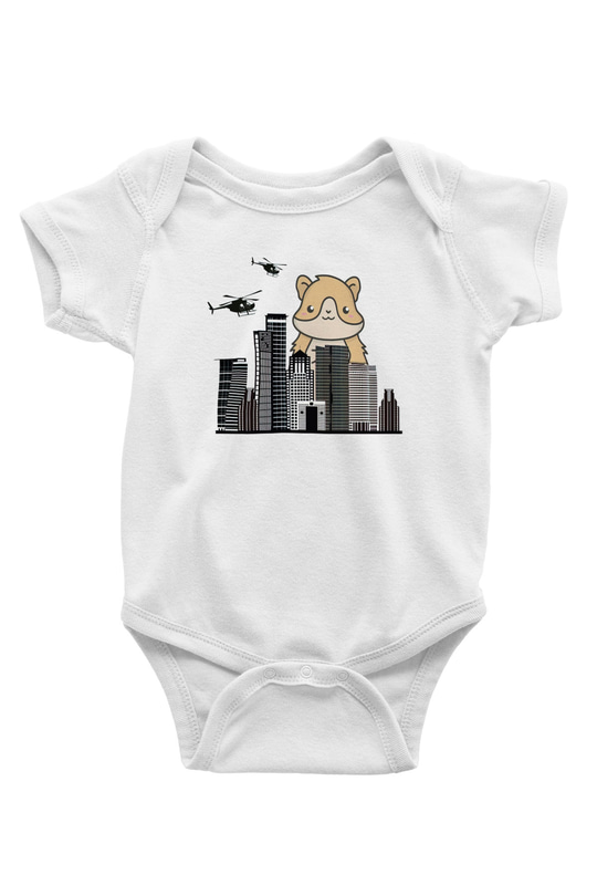 Hamster Beyaz Bebek Body - Zıbın