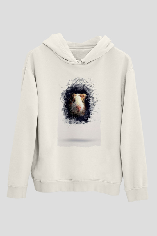 Hamster Beyaz Unisex Hoodie