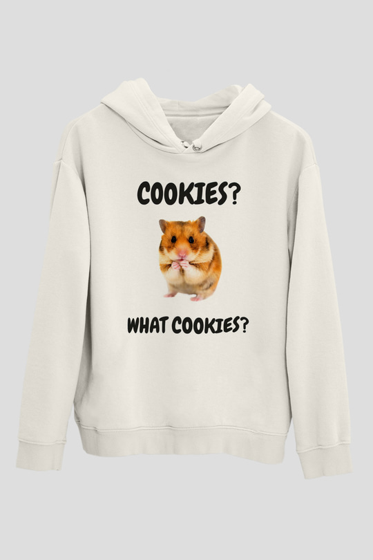 Hamster Beyaz Unisex Hoodie