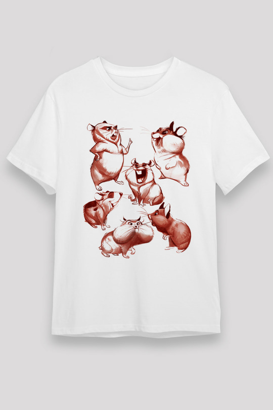 Hamster Beyaz Unisex Tişört T-Shirt - TişörtFabrikası