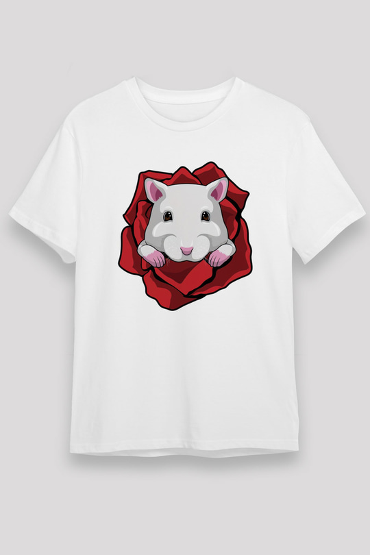 Hamster Beyaz Unisex Tişört T-Shirt - TişörtFabrikası