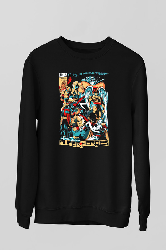 Hanna-Barbera Siyah Unisex  Sweatshirt