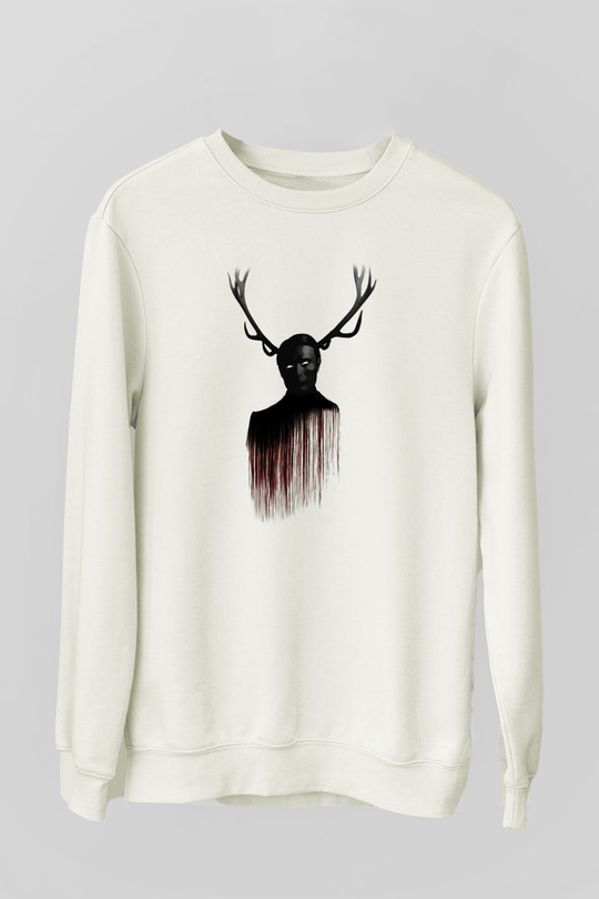 Hannibal Beyaz Unisex Sweatshirt