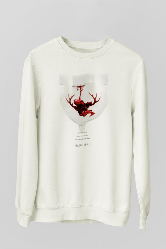 Hannibal Beyaz Unisex Sweatshirt