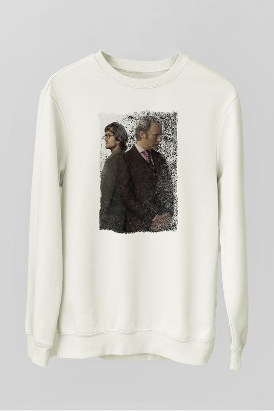Hannibal Beyaz Unisex Sweatshirt
