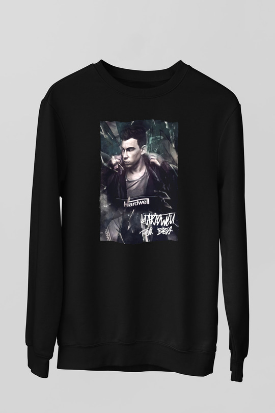 Hardwell Siyah Unisex Sweatshirt