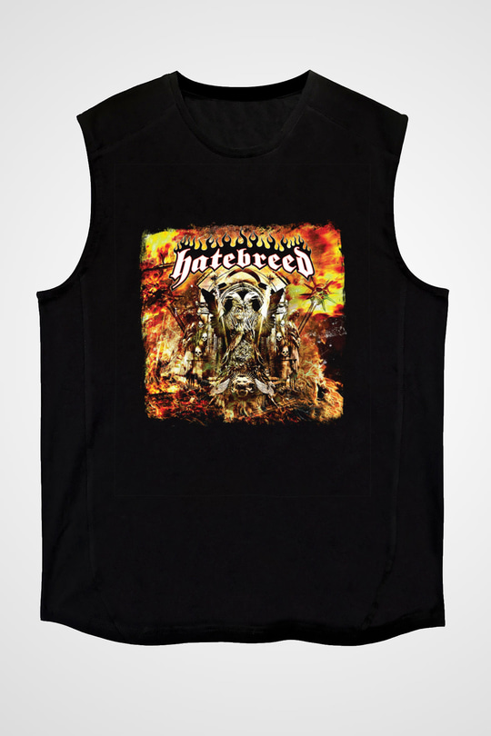 Hatebreed Baskılı Unisex Siyah Kolsuz Tişört