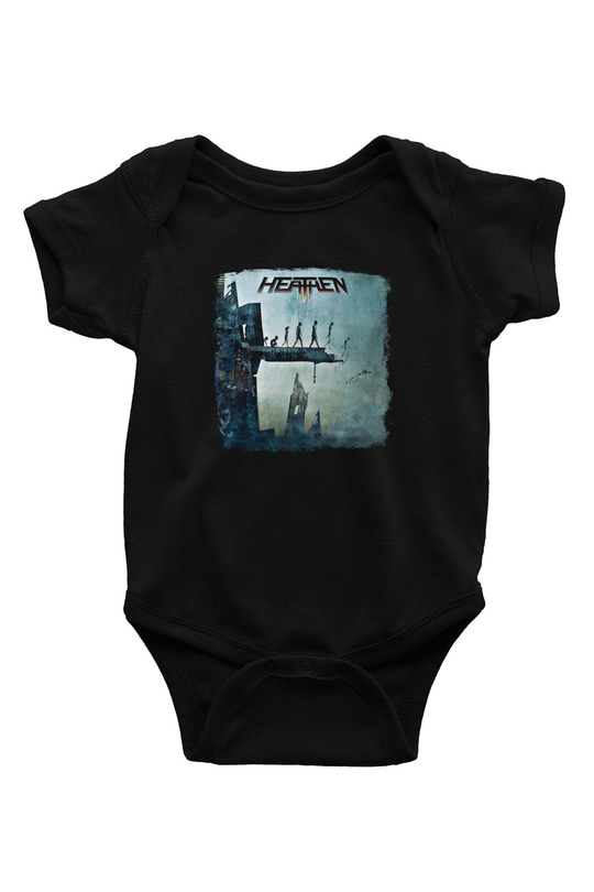 Heathen Baskılı Unisex Siyah Bebek Body - Zıbın