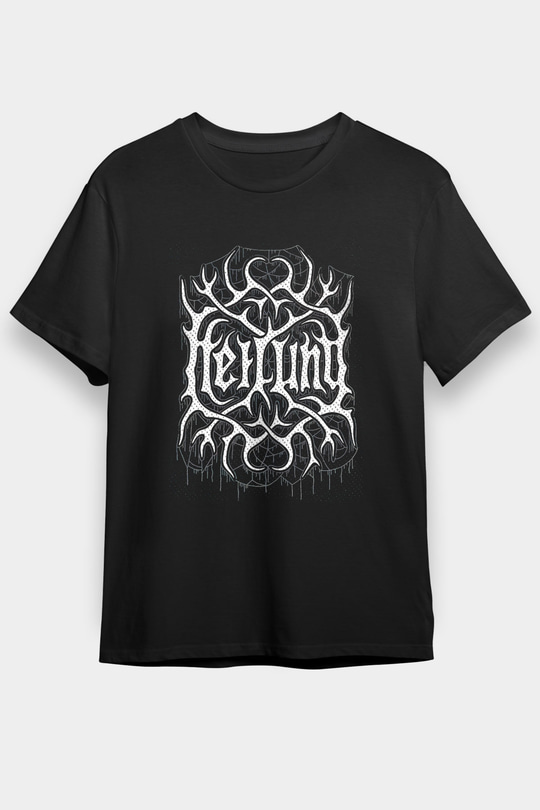 Heilung Baskılı Unisex Siyah Tişört - Tshirt