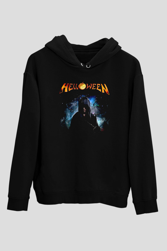 Helloween Siyah Unisex Kapüşonlu Sweatshirt