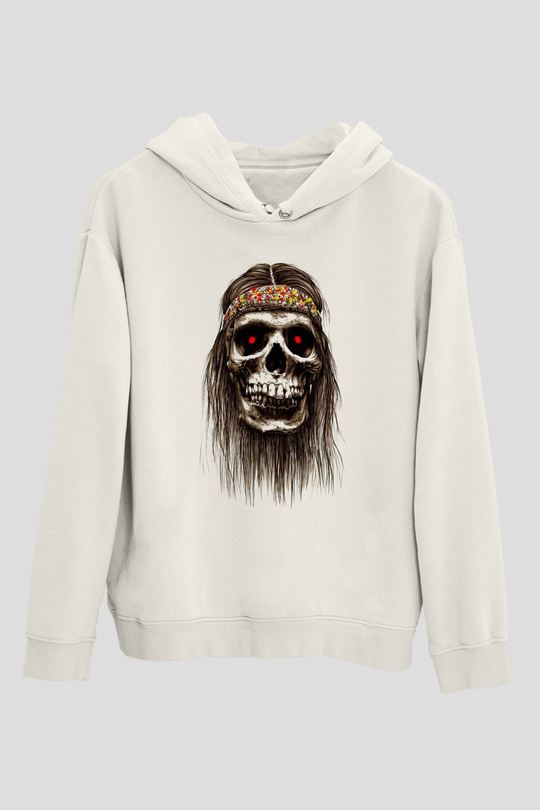 Hippi KurukafaBeyaz  Unisex Hoodie