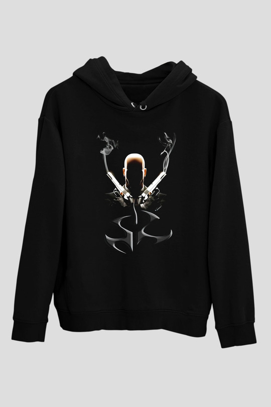 Hitman Siyah Unisex Hoodie