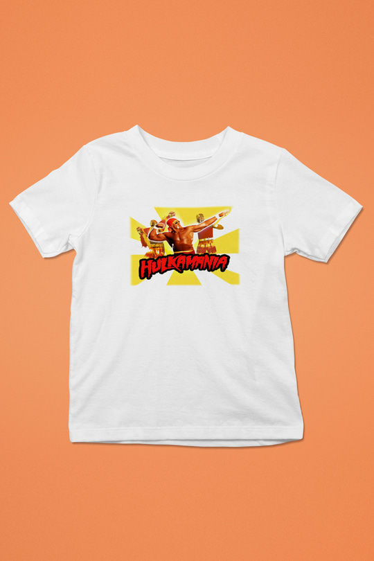 Hulk Hogan Baskılı Beyaz Unisex Çocuk Tişört