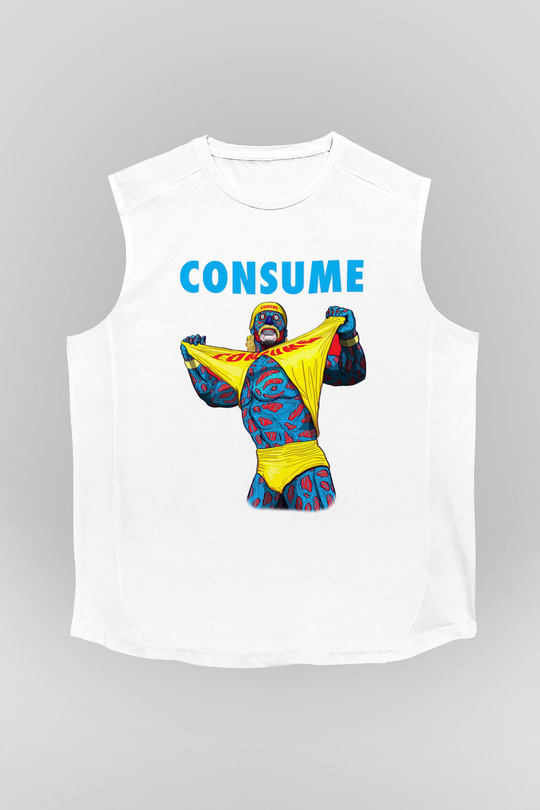 Hulk Hogan Beyaz Unisex Kolsuz Tişört
