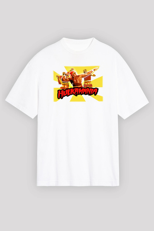 Hulk Hogan Beyaz Unisex Oversize Tişört