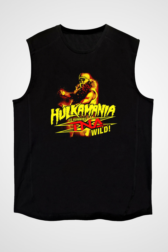 Hulk Hogan Siyah Unisex  Kolsuz Tişört