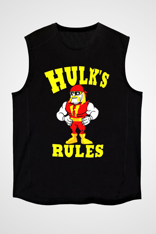 Hulk Hogan Siyah Unisex Kolsuz Tişört
