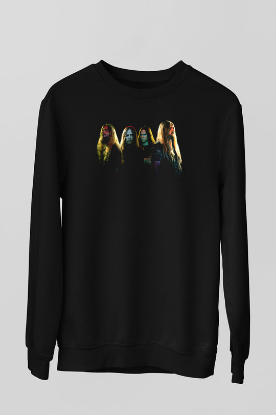 Hypocrispy Baskılı Unisex Siyah Sweatshirt