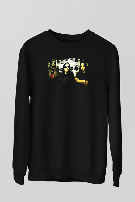Hypocrisy Baskılı Unisex Siyah Sweatshirt