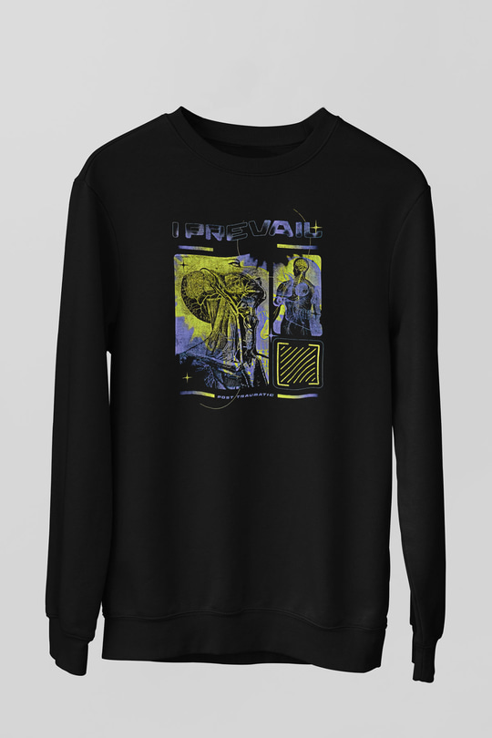 I Prevail Baskılı Unisex Siyah Sweatshirt
