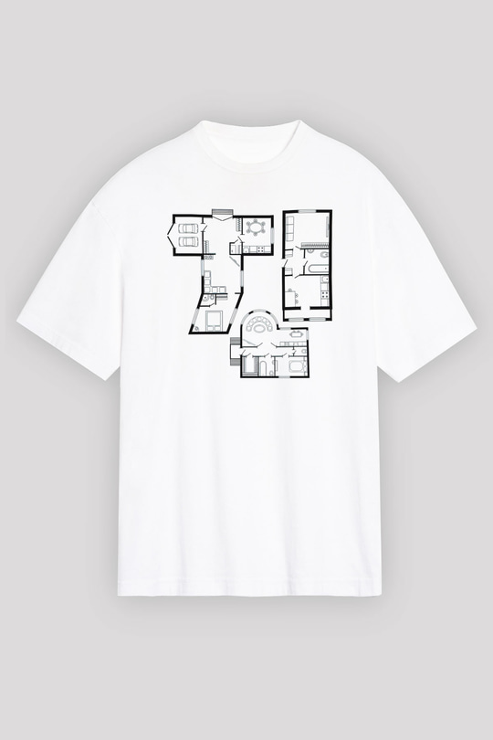 İç mimar Beyaz Unisex Oversize Tişört T-Shirt