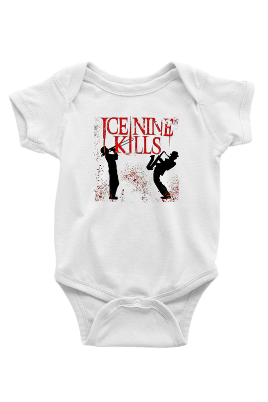 Ice Nine Kills Baskılı Beyaz Unisex Bebek Body - Zıbın