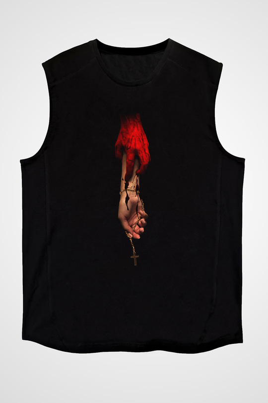 Ice Nine Kills Baskılı Unisex Siyah Kolsuz Tişört - Tshirt