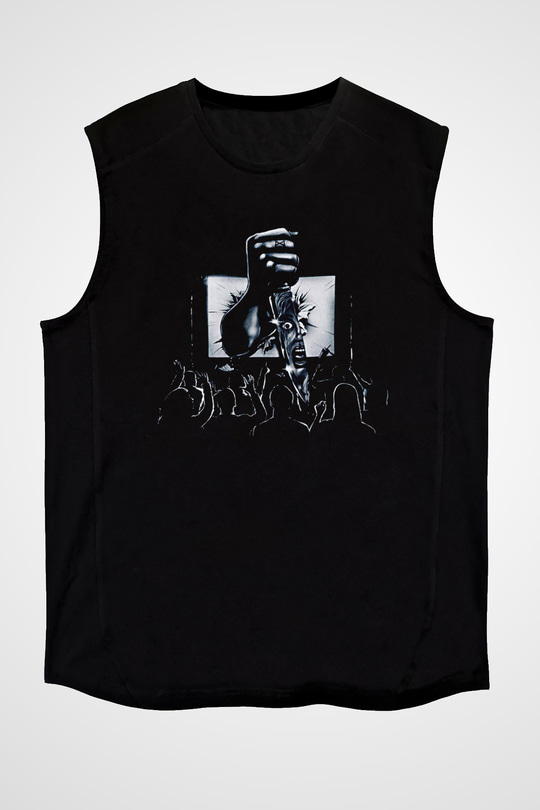 Ice Nine Kills Baskılı Unisex Siyah Kolsuz Tişört - Tshirt