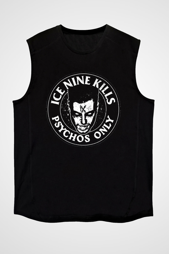 Ice Nine Kills Baskılı Unisex Siyah Kolsuz Tişört - Tshirt