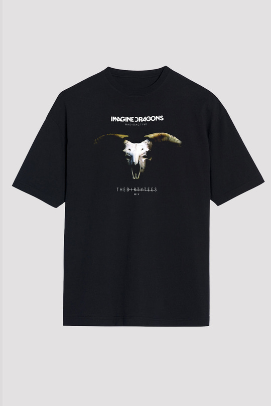 Imagine Dragons Siyah Unisex Oversize Tişört T-Shirt
