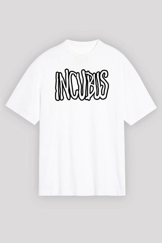 Incubus Beyaz Unisex Oversize Tişört T-Shirt
