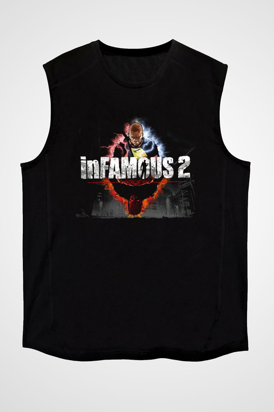 Infamous Siyah Unisex Kolsuz Tişört