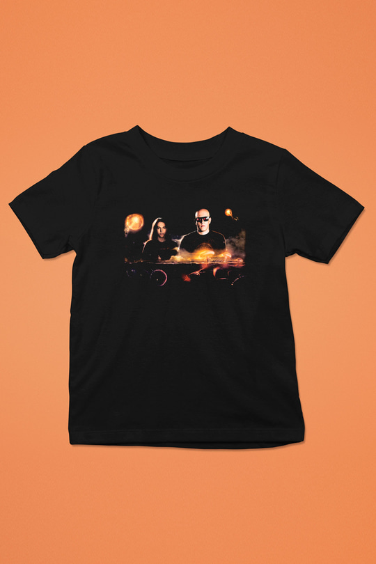 Infected Mushroom Baskılı Siyah Unisex Çocuk Tişört